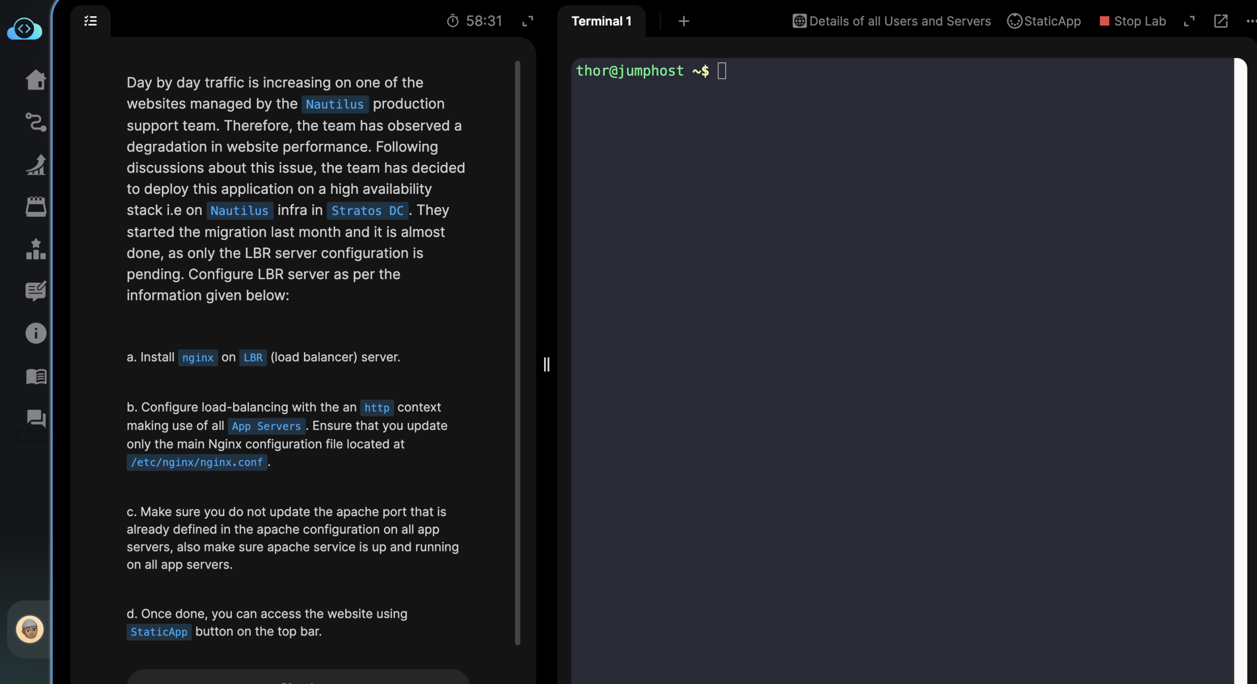 Day 16 of 100 Days of DevOps – with Kode Kloud engineer program – Install and configure Nginx server as a Latency mitigation service